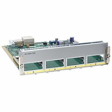 Cisco 4-port wire-speed 10 Gigabit Ethernet (X2) half card - Expansion module - 10GbE - 10GBase-X - 4 ports - for P/N: WS-C4900M