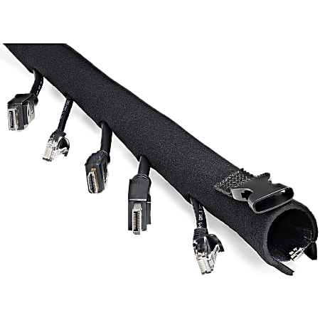 StarTech 40 Neoprene Cable Management Sleeve with ZipperBuckle ODP Business Solutions