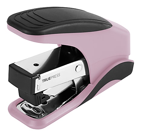 Office Depot® Brand TruePress Reduced Effort Mini Stapler, Black/Purple