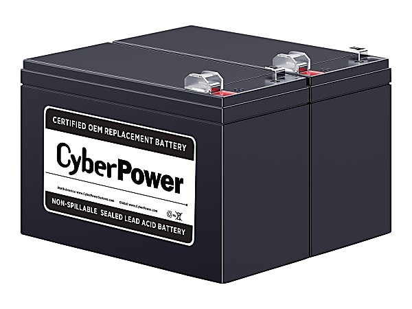 CyberPower RB1290X2 - UPS battery - 2 x battery - lead acid - 9 Ah - for Intelligent LCD BRG1350, BRG1500, CP1350, CP1500, LX1500; Intelligent PFC LCD CP1500