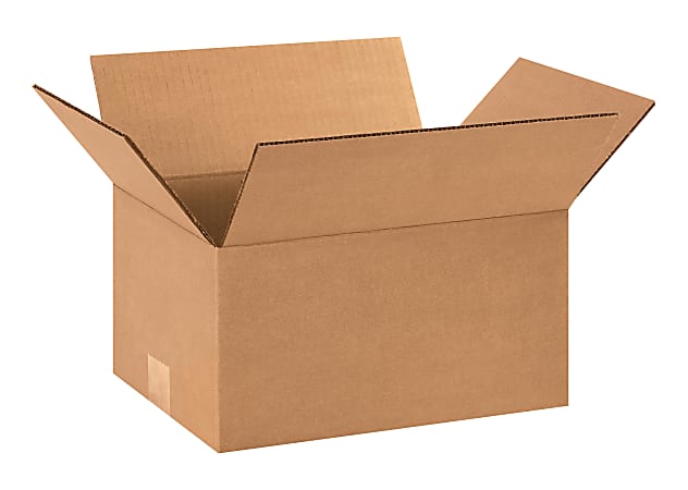 Partners Brand Corrugated Printer's Boxes, 12" x 9" x 6", Kraft, Pack Of 25