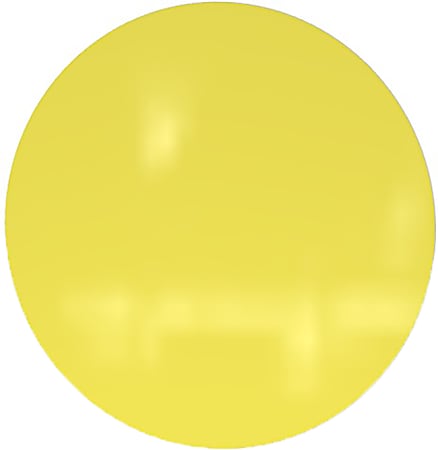 Ghent Coda Low-Profile Circular Magnetic Dry-Erase Glassboard, 24", Yellow