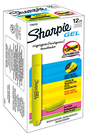 Sharpie Accent Gel Highlighter - Fluorescent Yellow Ink