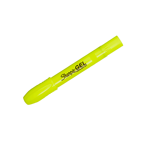 Sharpie Gel Highlighters, Fluorescent Yellow, Pack Of 12