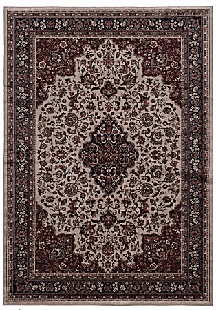 Linon Innova Area Rug, 5' x 7', Adair Cream/Rust