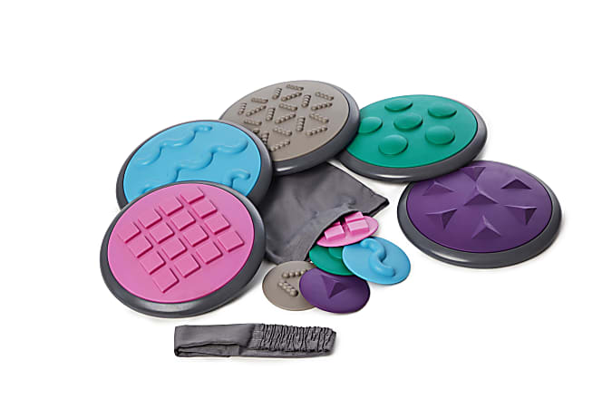 GONGE 12-Piece Tactile Disc Set, Assorted Colors