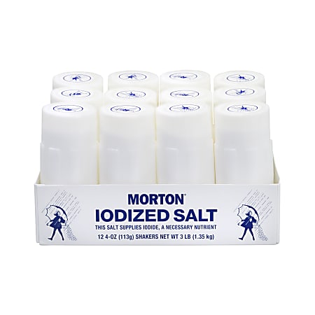 Morton Salt Morton® Restaurant-Style Iodized Salt Shakers, Pack Of 12 Shakers
