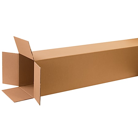Partners Brand Tall Corrugated Boxes, 12" x 12" x 72", Kraft, Pack Of 10