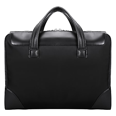 McKleinUSA Harpswell Nylon Dual-Compartment Briefcase With 15" Laptop Pocket, Black