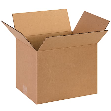 Partners Brand Corrugated Boxes, 13" x 10" x 10", Kraft, Pack Of 25