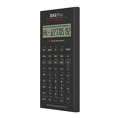 Texas Instruments BA II Plus Professional Calculator Office Depot
