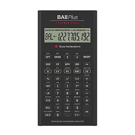 早割 旅行 Texas Calculator Professional Plus II BA Instruments オフィス用品