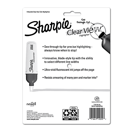 Sharpie Clear View Highlighter Stick - 3 count