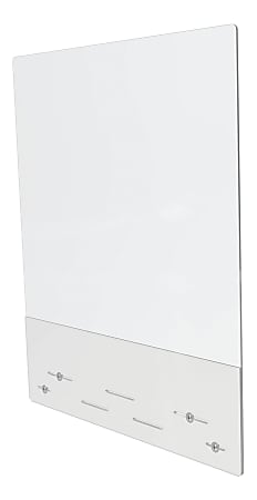 Deflect-O Acrylic Mounting Barriers, 38"H x 31-1/2"W x 3/16"D, Clear, Set Of 2 Barriers
