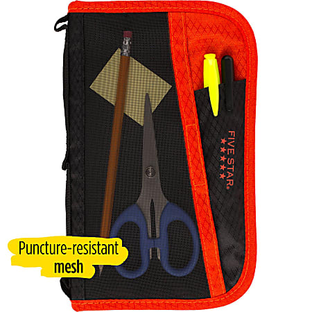 Five Star Multi Pocket Pencil Pouch 9 1 2 x 6 1 2