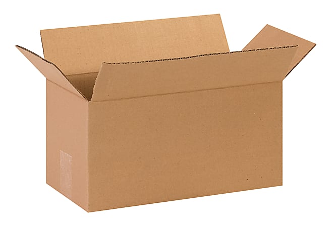 Partners Brand Long Corrugated Boxes, 14" x 7" x 7", Kraft, Pack Of 25