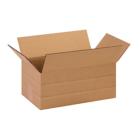 Partners Brand Multi-Depth Corrugated Boxes, 6" x 14" x 8", Kraft, Pack Of 25