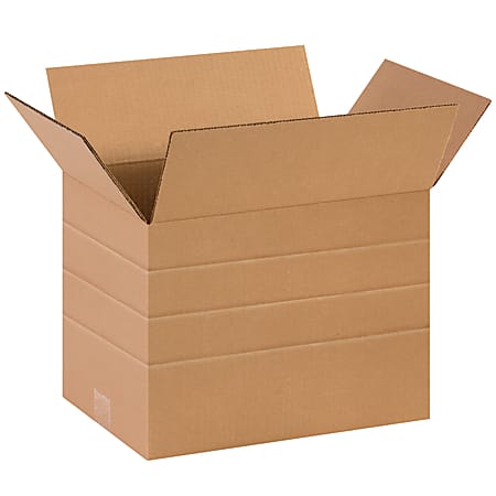 Office Depot® Brand Multi-Depth Corrugated Cartons, 10" x 14" x 10", Kraft, Pack Of 25