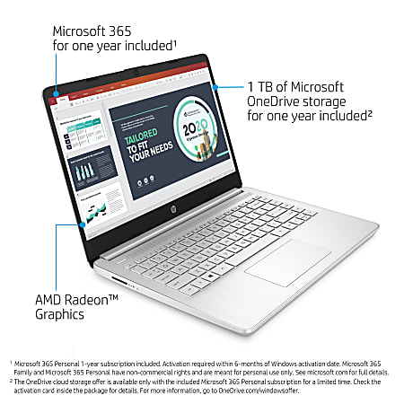 HP 14 fq0022od Laptop 14 Screen AMD 3020e 4GB Memory 64GB eMMC