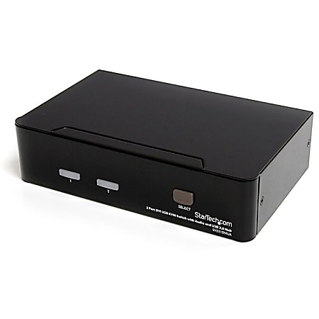 StarTech.com 2 Port DVI USB KVM Switch with Audio and USB 2.0 Hub