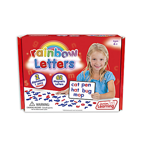 Junior Learning Magnetic Rainbow Letters, Pre-K, Pack Of 62 Letters
