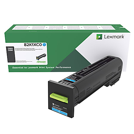 Lexmark™ 82K1XC0 Cyan Extra-High Yield Return Program Toner Cartridge