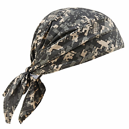 Ergodyne Chill-Its 6710 Evaporative Cooling Triangle Hats, Camo, Case Of 24 Hats