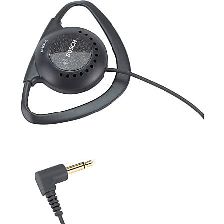Bosch LBB 3442/00 Single Earphone - Mono - Dark Gray - Mini-phone (3.5mm) - Wired - 32 Ohm - 100 Hz 5 kHz - Gold Plated Connector - Over-the-ear - Monaural - Supra-aural - 3.94 ft Cable