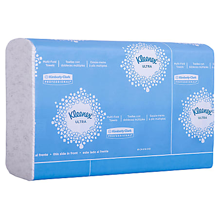 Kleenex® Reveal Multifold Hand Towels, 8" x 9 7/16", FSC® Certified, 150 Sheets Per Unit, Pack Of 16 Units