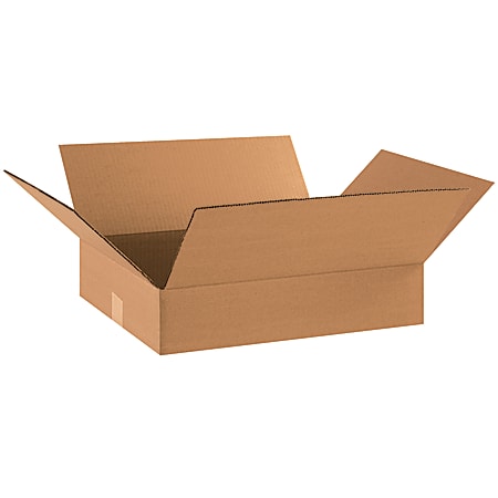 Partners Brand Flat Corrugated Boxes, 18" x 14" x 4", Kraft, Pack Of 25