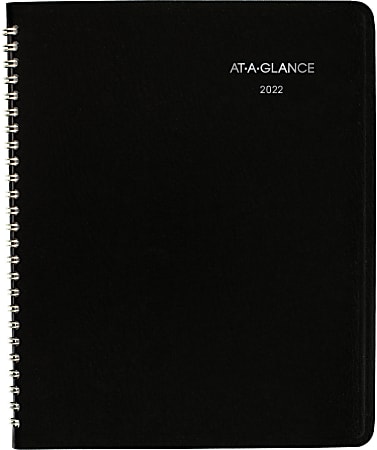 AT-A-GLANCE® DayMinder Monthly Planner, 7" x 8-3/4", Black, January To December 2022, G40000