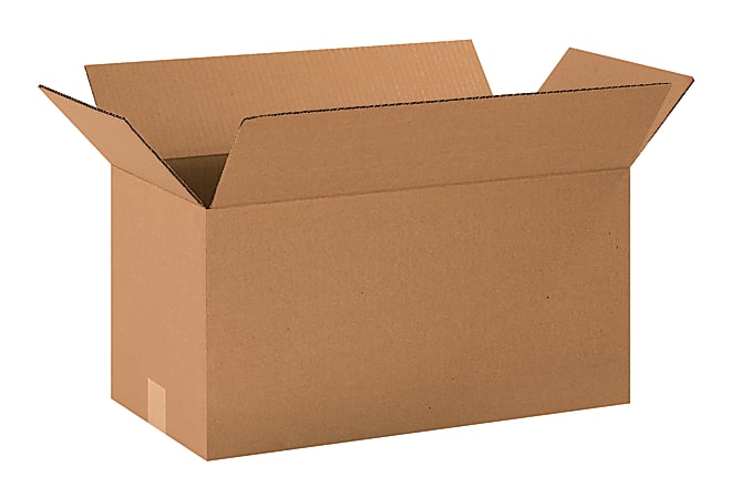Partners Brand Long Corrugated Boxes, 20" x 10" x 10", Kraft, Pack Of 25