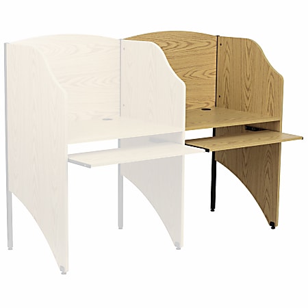 Flash Furniture Add-On Study Carrel, 49-5/8"H x 31-15/16"W x 24-3/8"D, Woodgrain/Black
