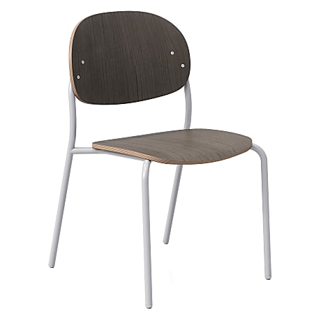 KFI Studios Tioga Guest Chair, Dark Chestnut/Silver