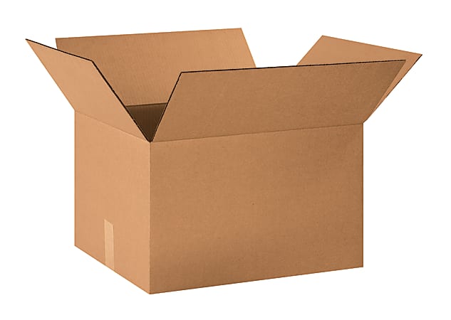 Partners Brand Corrugated Boxes, 20" x 16" x 12", Kraft, Pack Of 25