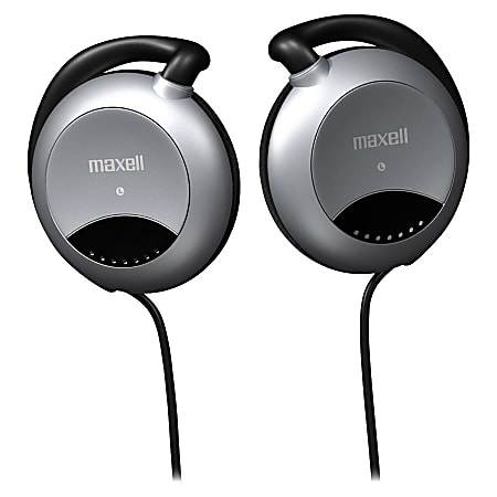 Maxell Stereo Ear Clips - Black - Wired - 32 Ohm - 20 Hz 22 kHz - Silver Plated Connector