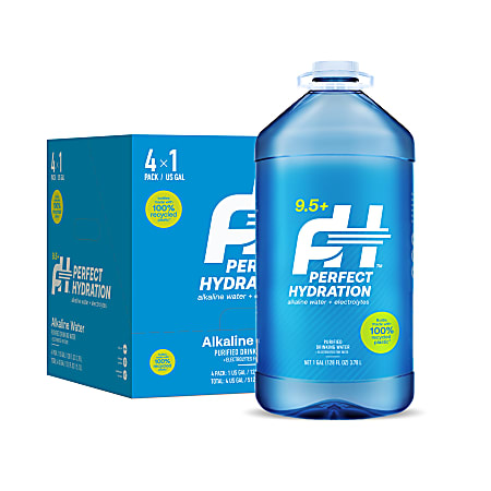 Perfect Hydration 9.5+ pH Alkaline Drinking Water, 1 Gallon, Case Of 4 Jugs