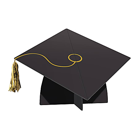 Amscan Large Dimensional Graduation Cap Yard Sign, 32" x 32", Black