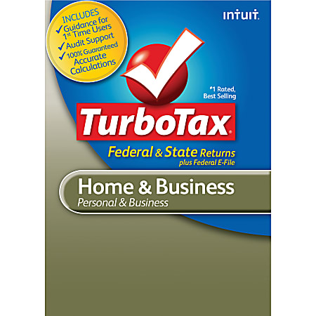 TurboTax® Home & Business Federal + State + E-File, For PC/Mac, Traditional Disc