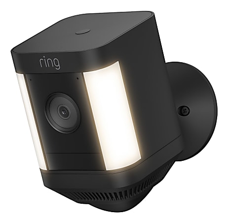 Ring Spotlight Cam Plus Battery, 5.05"H x 2.5"W x 1.08"D, Black