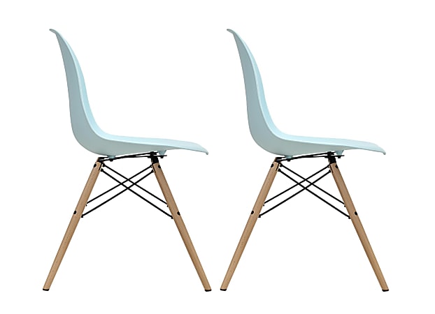 Dhp mid century modern molded sales arm chair with wood leg white