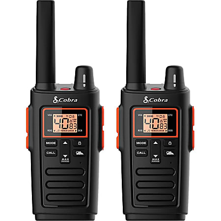 Cobra RX380 FRS 2-Way Radios, 2/Pack - 40 Radio Channels - Upto 168960 ft - NOAA Weather Radio