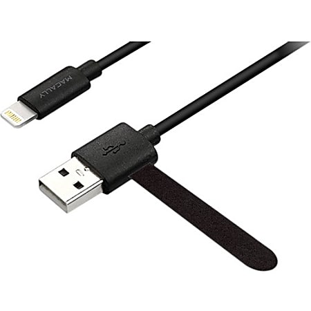 Macally Sync/Charge Lightning/USB Data Transfer Cable - 6 ft Lightning/USB Data Transfer Cable for iPad, iPod, iPhone - First End: Lightning - Second End: USB 2.0