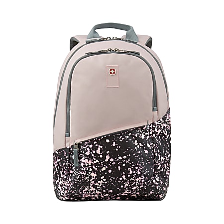 Wenger® Criso Laptop Backpack, Blush/Pink Paint Splatter