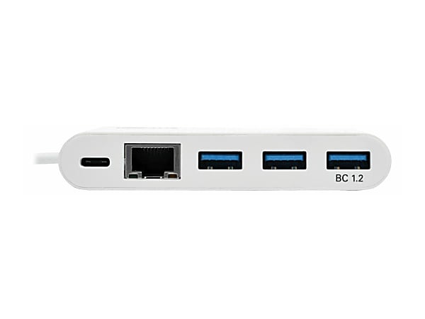 Tripp Lite 3-Port USB-C hub w/ Gigabit ethernet GbE, USB-C Charging USB Type C USB 3.1 Hub - Hub - 3 x USB 3.1 - desktop