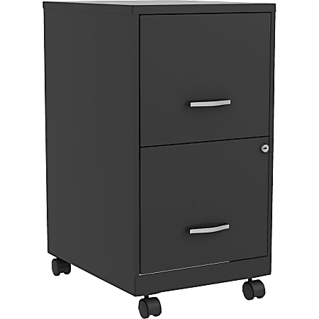Lorell® SOHO 18"D Vertical 2-Drawer Mobile File Cabinet, Black