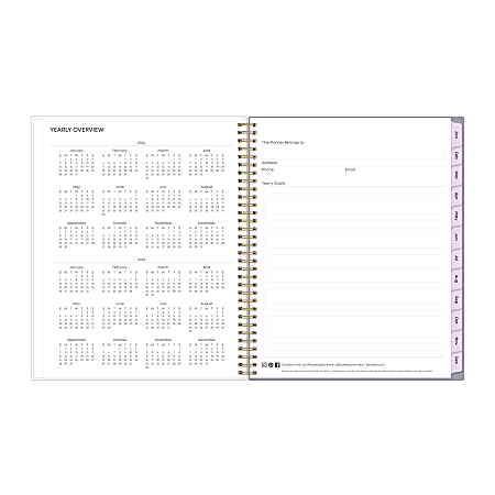 2024 Blue Sky Tula WeeklyMonthly Planning Calendar 8 12 x 11 Multicolor