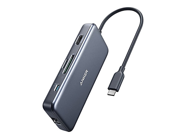 ANKER PowerExpand+ 7-in-1 USB-C PD Ethernet Hub, Silver