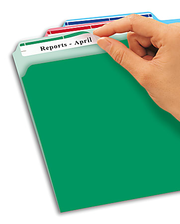 Avery® Removable File Folder Labels, 5235, 11/16