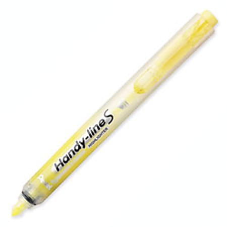Pentel® Handy-Line S™ 54% Recycled Retractable Highlighter, Chisel Point, Yellow